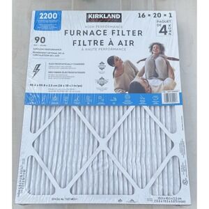 Kirkland Signature 2200 High Performance Furnace‎ Filters, 4-Pack 16x20x1